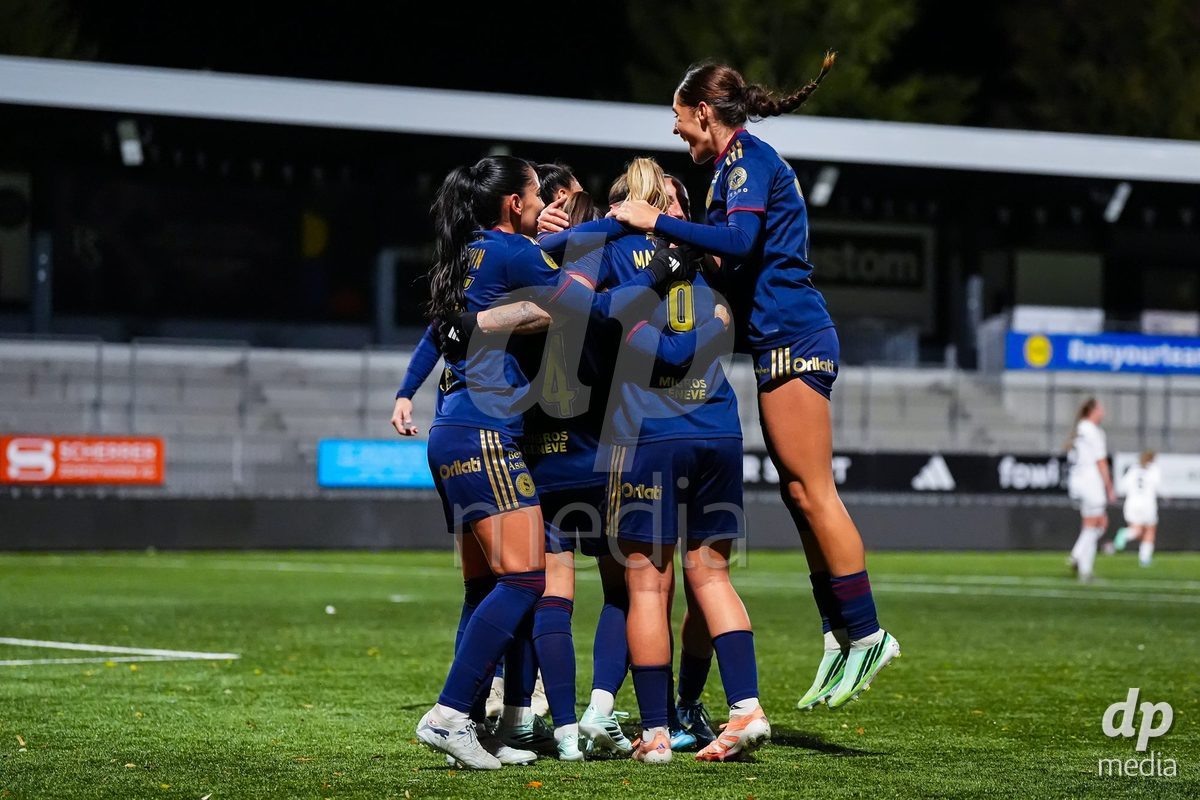 WIL, SWITZERLAND - OCTOBER 24: Joana Marchao of Servette FC Chenois Feminin celebrates after scoring her teams fifth goal  during the AXA Women's Cup match between FC Wil 1900 and Servette FC Chenois Feminin at Lidl Sportpark on October 24, 2026 in Wil, Switzerland.