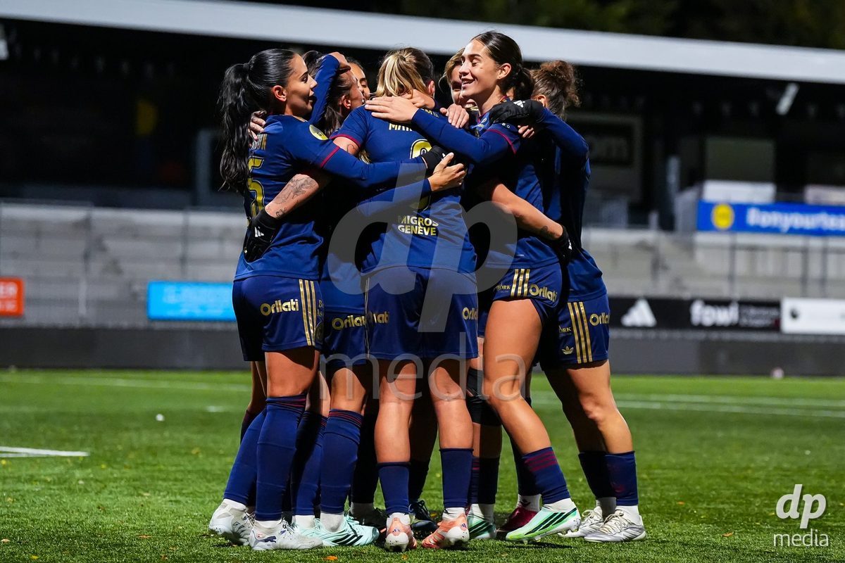 WIL, SWITZERLAND - OCTOBER 24: Joana Marchao of Servette FC Chenois Feminin celebrates after scoring her teams fifth goal  during the AXA Women's Cup match between FC Wil 1900 and Servette FC Chenois Feminin at Lidl Sportpark on October 24, 2026 in Wil, Switzerland.