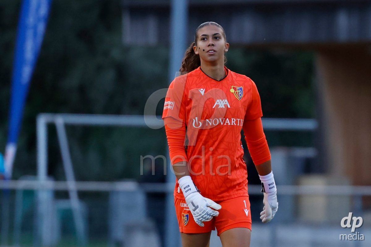 AARAU, SWITZERLAND - OCTOBER 24: Selina Wolfle of FC Basel 1893 after FC Basel 1893 scored the third goal during the AXA Women's Cup match between FC Aarau Frauen and FC Basel 1893 at Sportanlage Schachen on October 24, 2026 in Aarau, Switzerland.