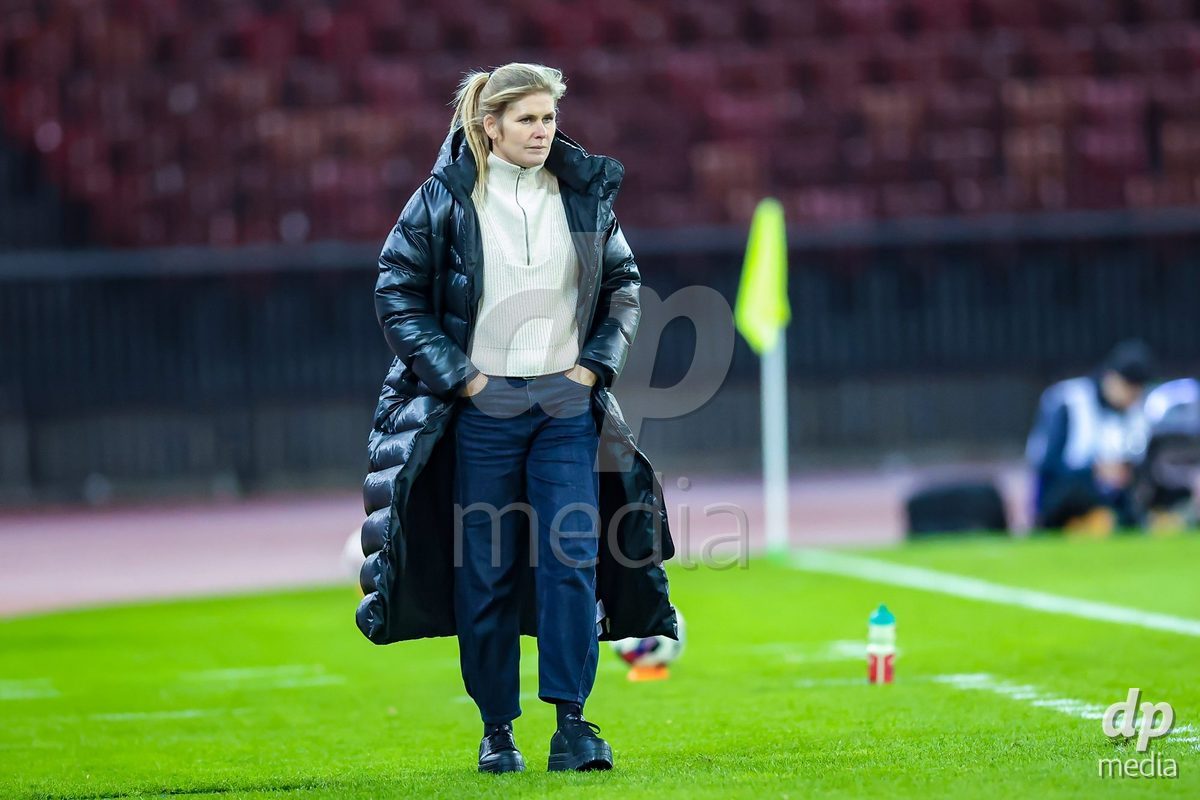 ZURICH, SWITZERLAND - OCTOBER 24: Imke Wübbenhorst (Head Coach, BSC YB Frauen) during the AXA Women's Cup match between FC Zurich and BSC YB Frauen at Letzigrund on October 24, 2026 in Zurich, Switzerland.