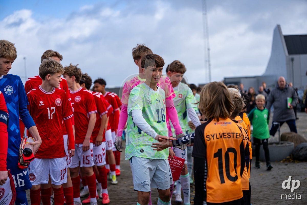 NYBORG, DENMARK - OCTOBER 25: X during the International Friendly TYT match between Denmark U16 and Switzerland U16 at Nyborg Stadium on October 25, 2026 in Nyborg, Denmark.