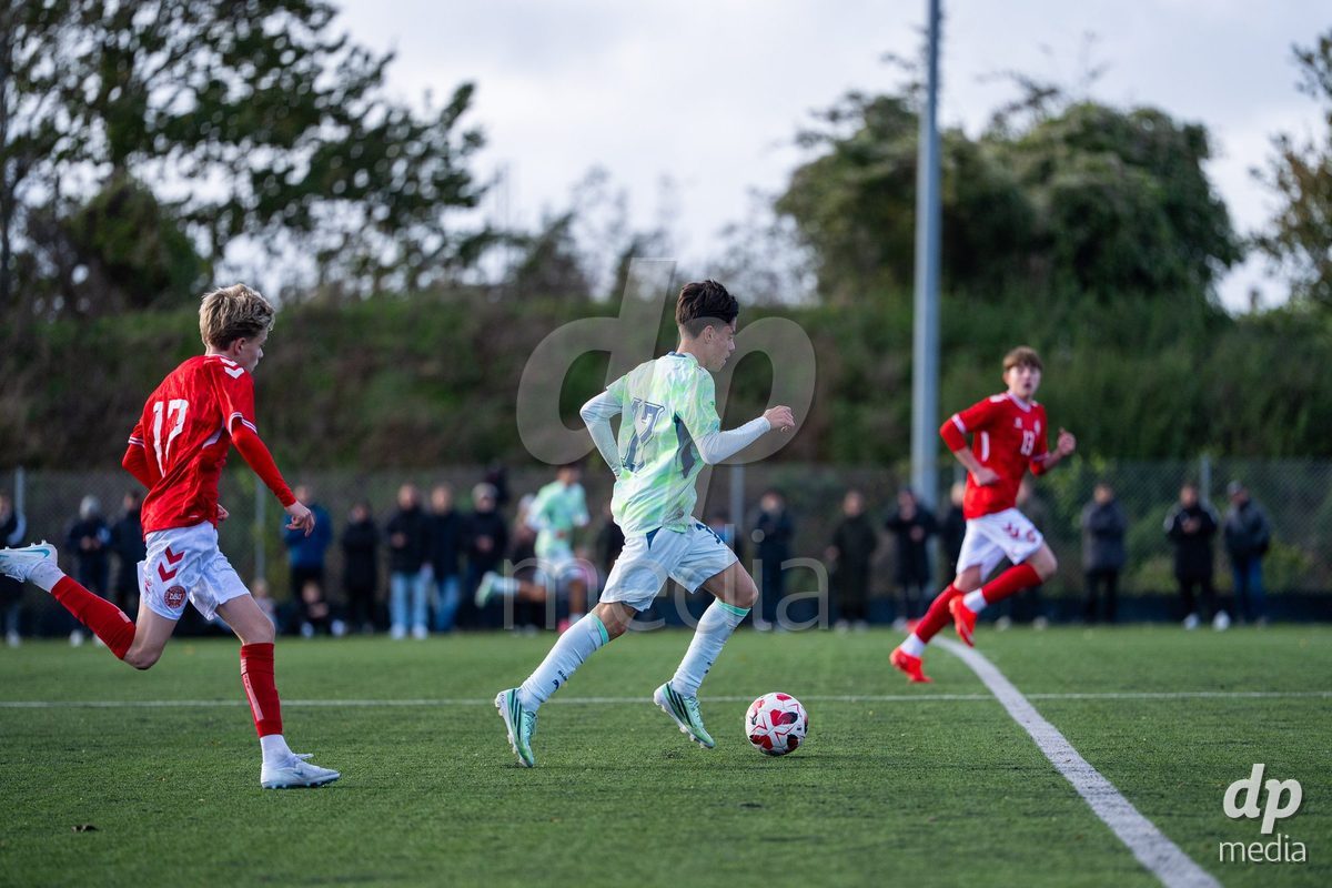 NYBORG, DENMARK - OCTOBER 25: X during the International Friendly TYT match between Denmark U16 and Switzerland U16 at Nyborg Stadium on October 25, 2026 in Nyborg, Denmark.