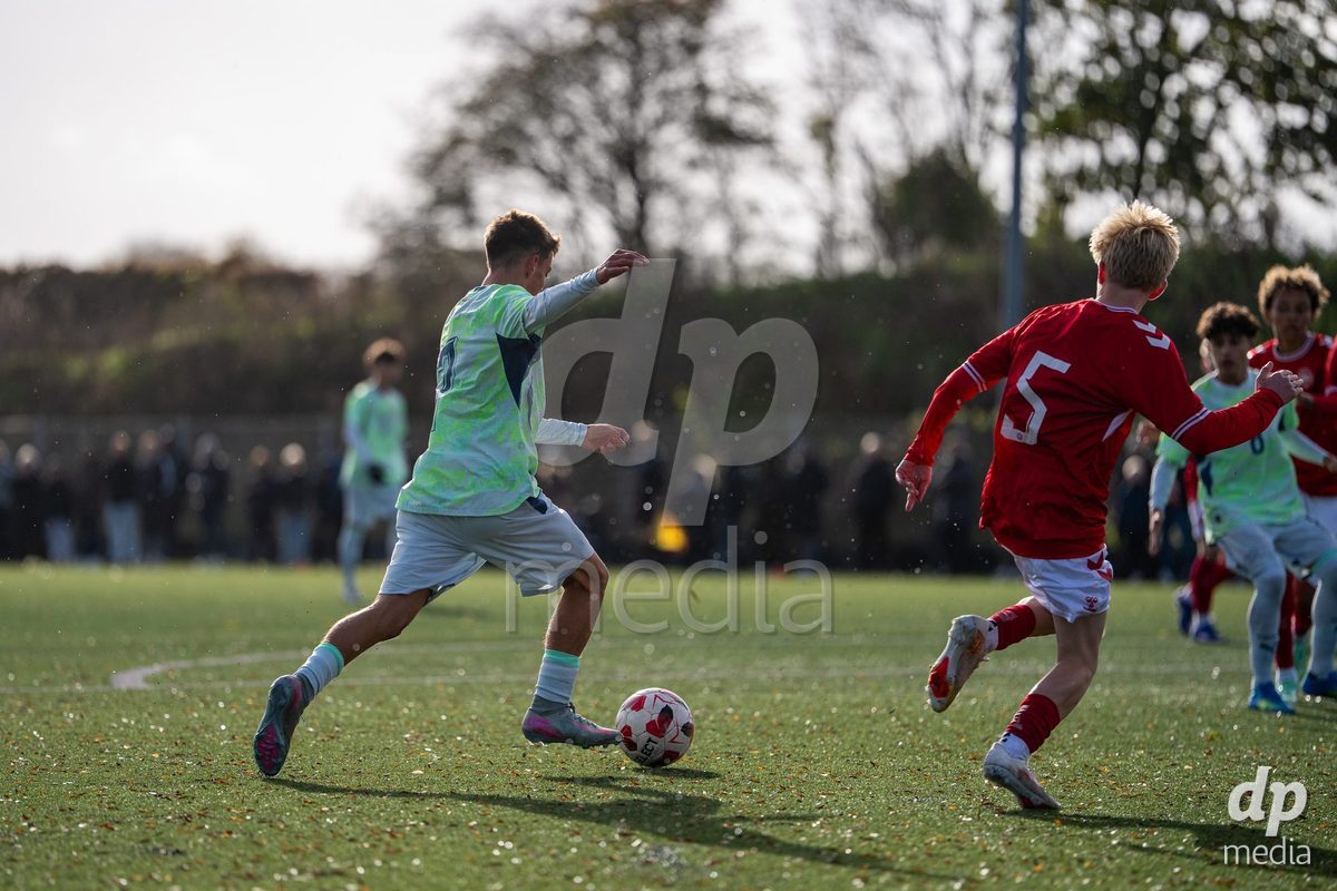 NYBORG, DENMARK - OCTOBER 25: X during the International Friendly TYT match between Denmark U16 and Switzerland U16 at Nyborg Stadium on October 25, 2026 in Nyborg, Denmark.