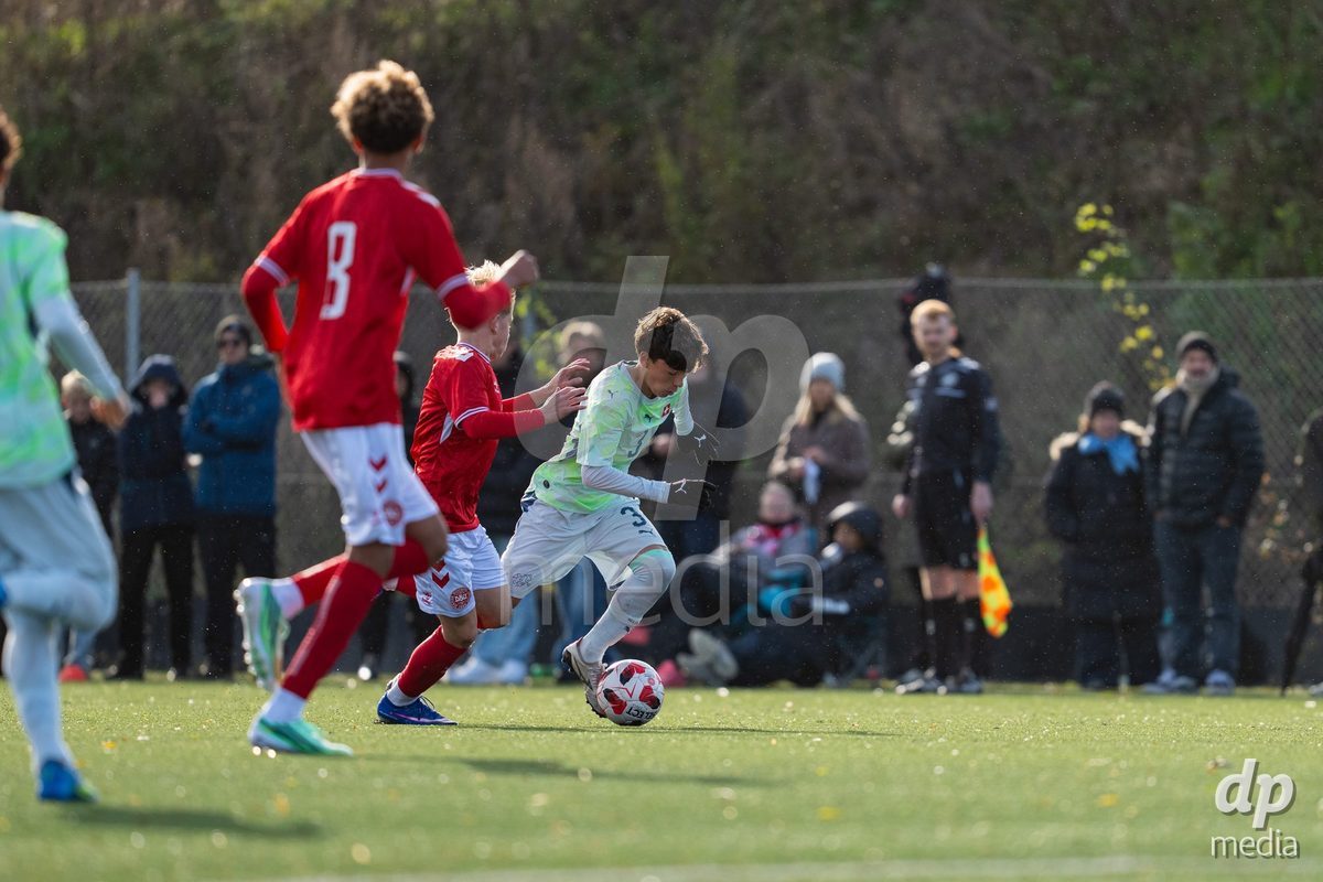NYBORG, DENMARK - OCTOBER 25: X during the International Friendly TYT match between Denmark U16 and Switzerland U16 at Nyborg Stadium on October 25, 2026 in Nyborg, Denmark.