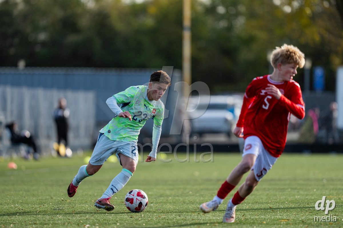 NYBORG, DENMARK - OCTOBER 25: X during the International Friendly TYT match between Denmark U16 and Switzerland U16 at Nyborg Stadium on October 25, 2026 in Nyborg, Denmark.