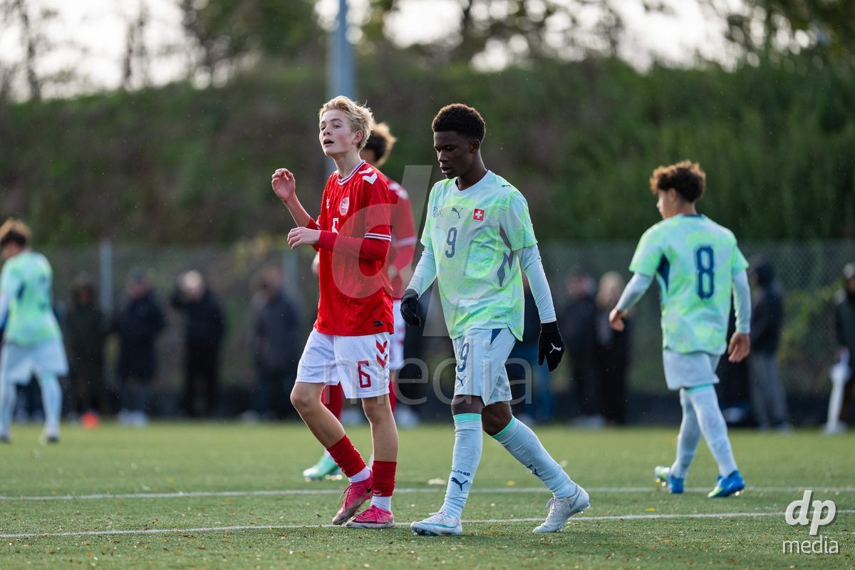 NYBORG, DENMARK - OCTOBER 25: X during the International Friendly TYT match between Denmark U16 and Switzerland U16 at Nyborg Stadium on October 25, 2026 in Nyborg, Denmark.