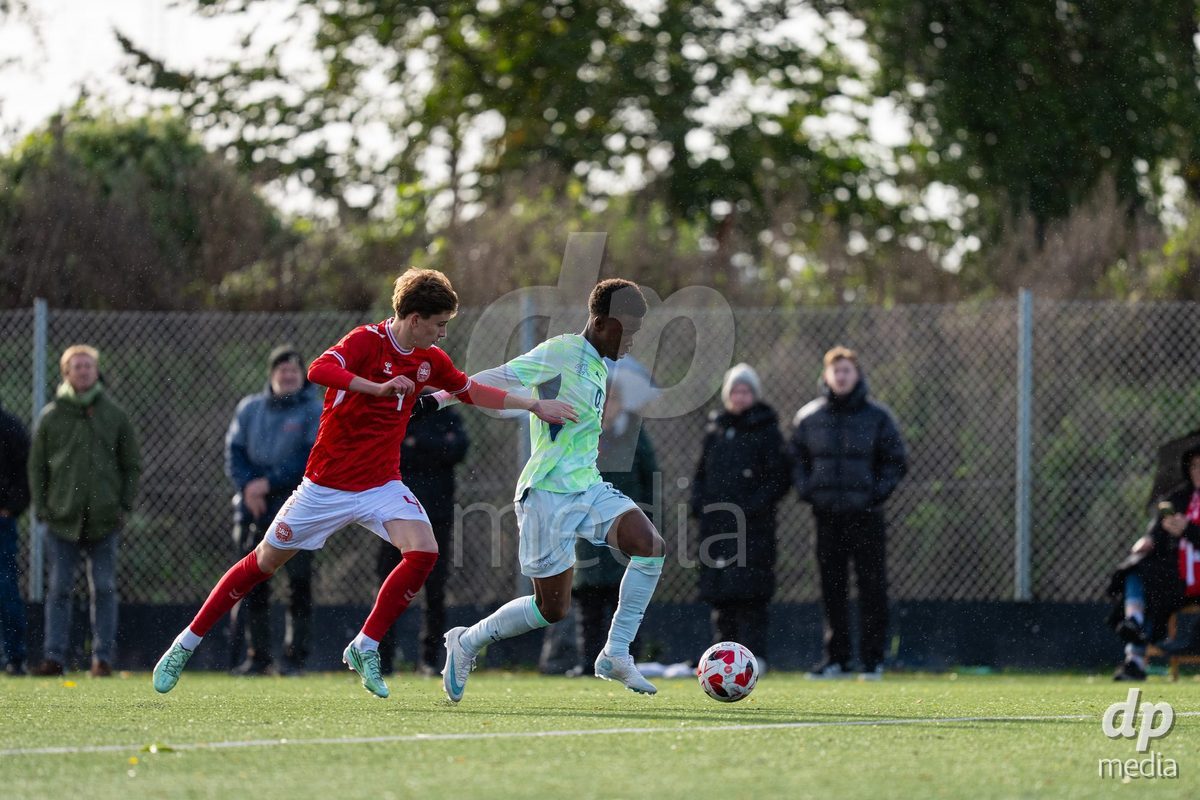 NYBORG, DENMARK - OCTOBER 25: X during the International Friendly TYT match between Denmark U16 and Switzerland U16 at Nyborg Stadium on October 25, 2026 in Nyborg, Denmark.