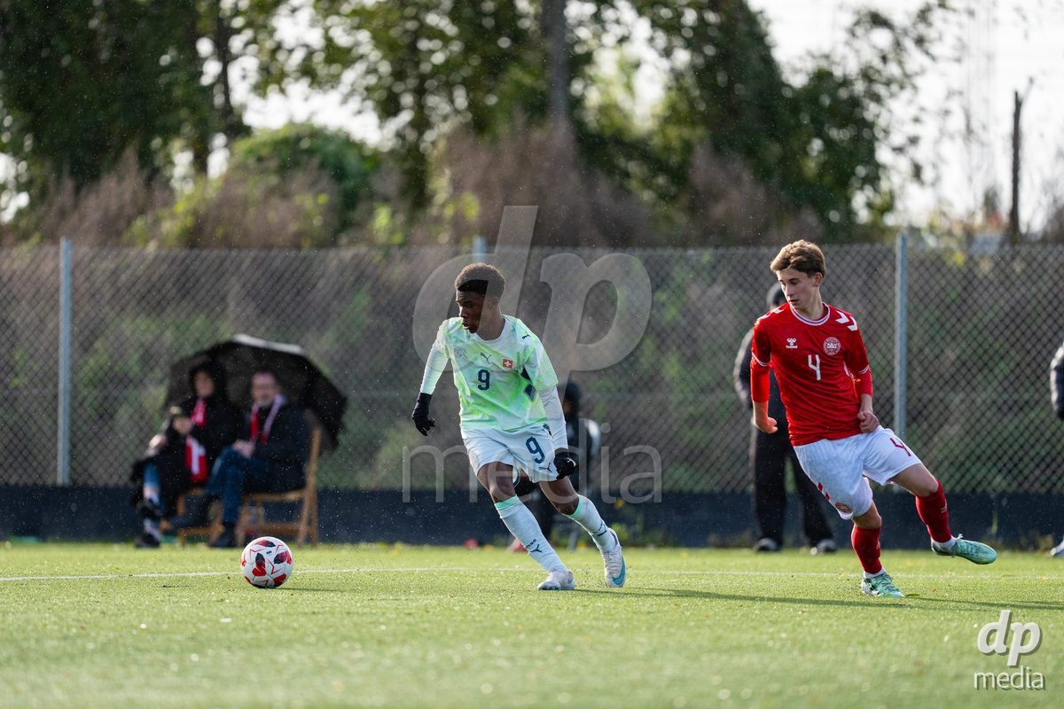 NYBORG, DENMARK - OCTOBER 25: X during the International Friendly TYT match between Denmark U16 and Switzerland U16 at Nyborg Stadium on October 25, 2026 in Nyborg, Denmark.