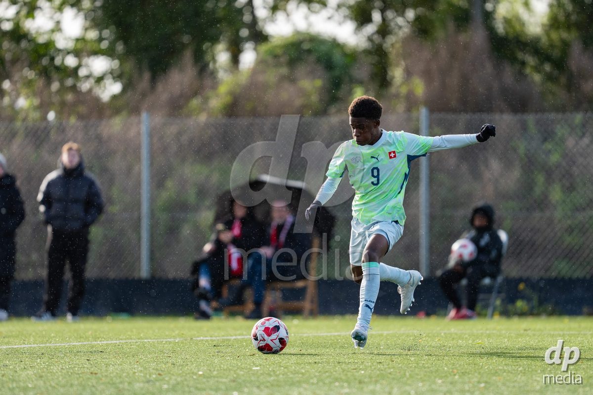 NYBORG, DENMARK - OCTOBER 25: X during the International Friendly TYT match between Denmark U16 and Switzerland U16 at Nyborg Stadium on October 25, 2026 in Nyborg, Denmark.