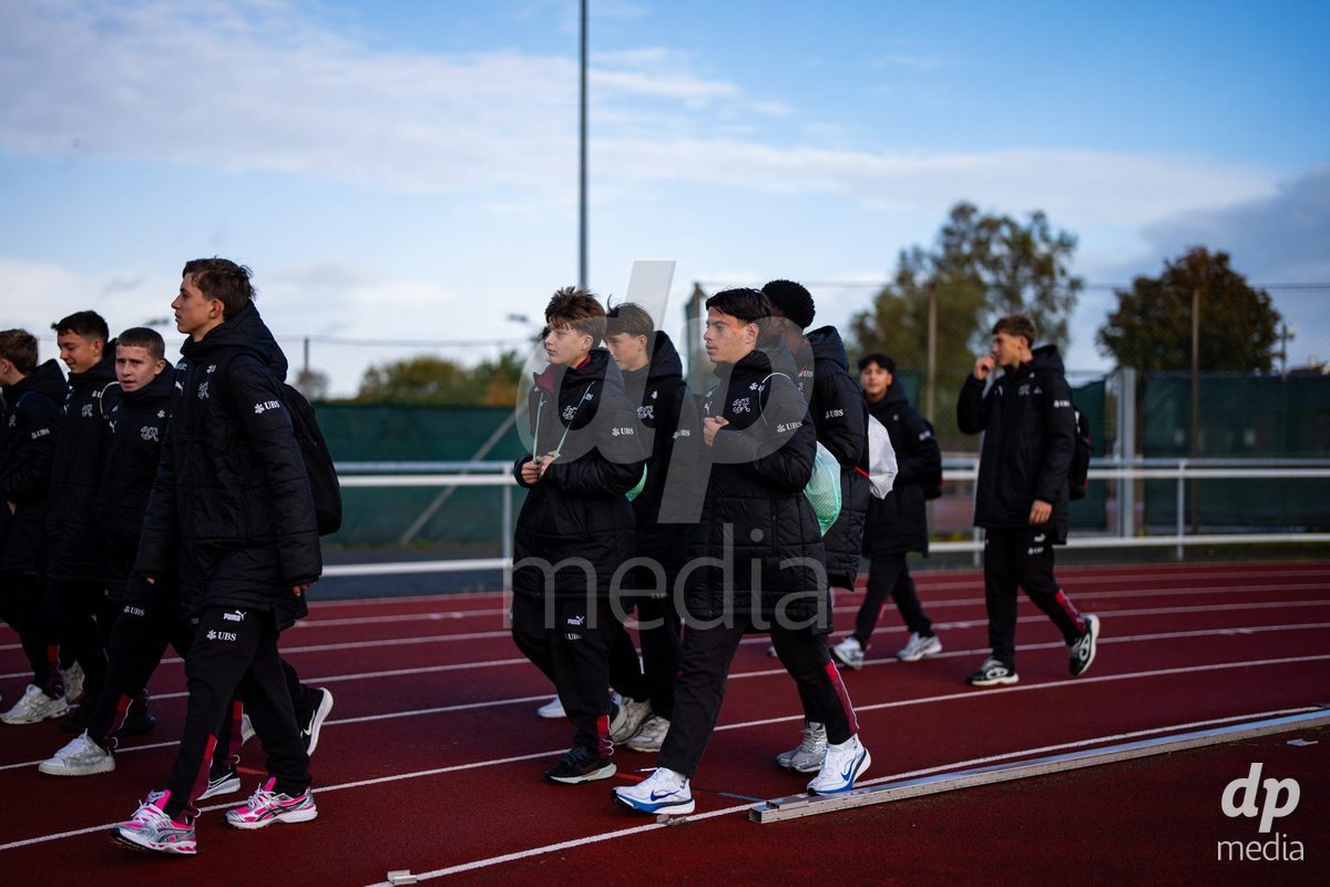 NYBORG, DENMARK - OCTOBER 25: X during the International Friendly TYT match between Denmark U16 and Switzerland U16 at Nyborg Stadium on October 25, 2026 in Nyborg, Denmark.