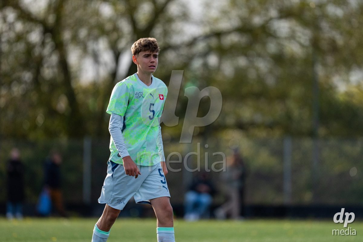 NYBORG, DENMARK - OCTOBER 25: X during the International Friendly TYT match between Denmark U16 and Switzerland U16 at Nyborg Stadium on October 25, 2026 in Nyborg, Denmark.