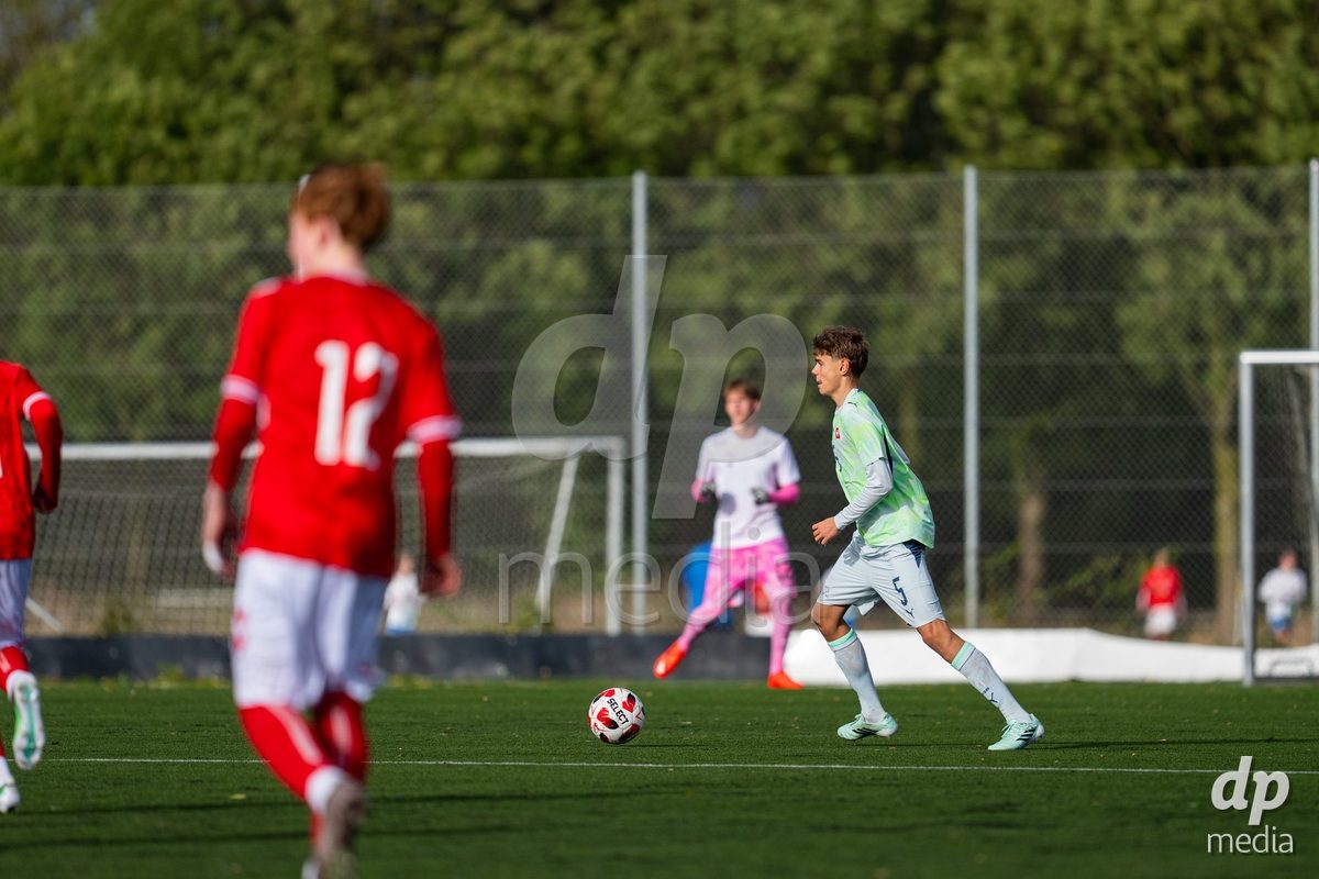NYBORG, DENMARK - OCTOBER 25: X during the International Friendly TYT match between Denmark U16 and Switzerland U16 at Nyborg Stadium on October 25, 2026 in Nyborg, Denmark.