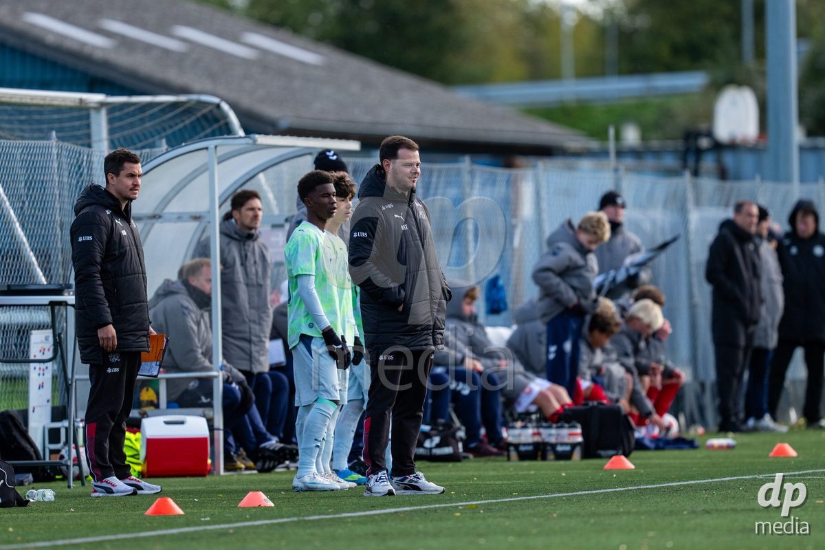 NYBORG, DENMARK - OCTOBER 25: X during the International Friendly TYT match between Denmark U16 and Switzerland U16 at Nyborg Stadium on October 25, 2026 in Nyborg, Denmark.