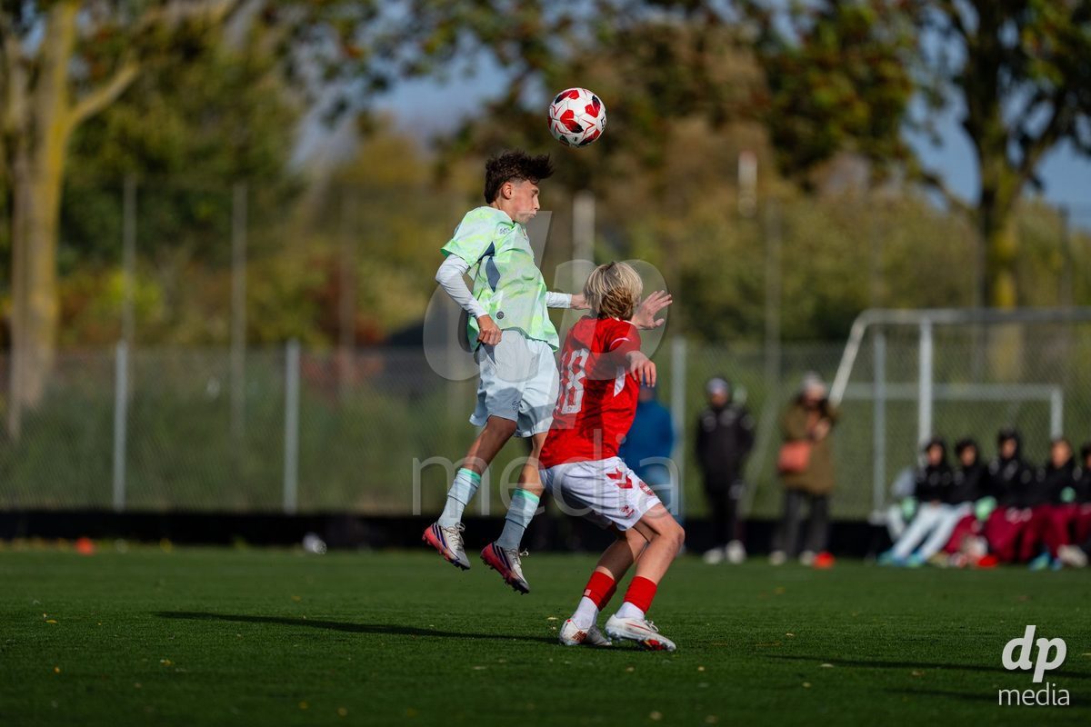NYBORG, DENMARK - OCTOBER 25: X during the International Friendly TYT match between Denmark U16 and Switzerland U16 at Nyborg Stadium on October 25, 2026 in Nyborg, Denmark.