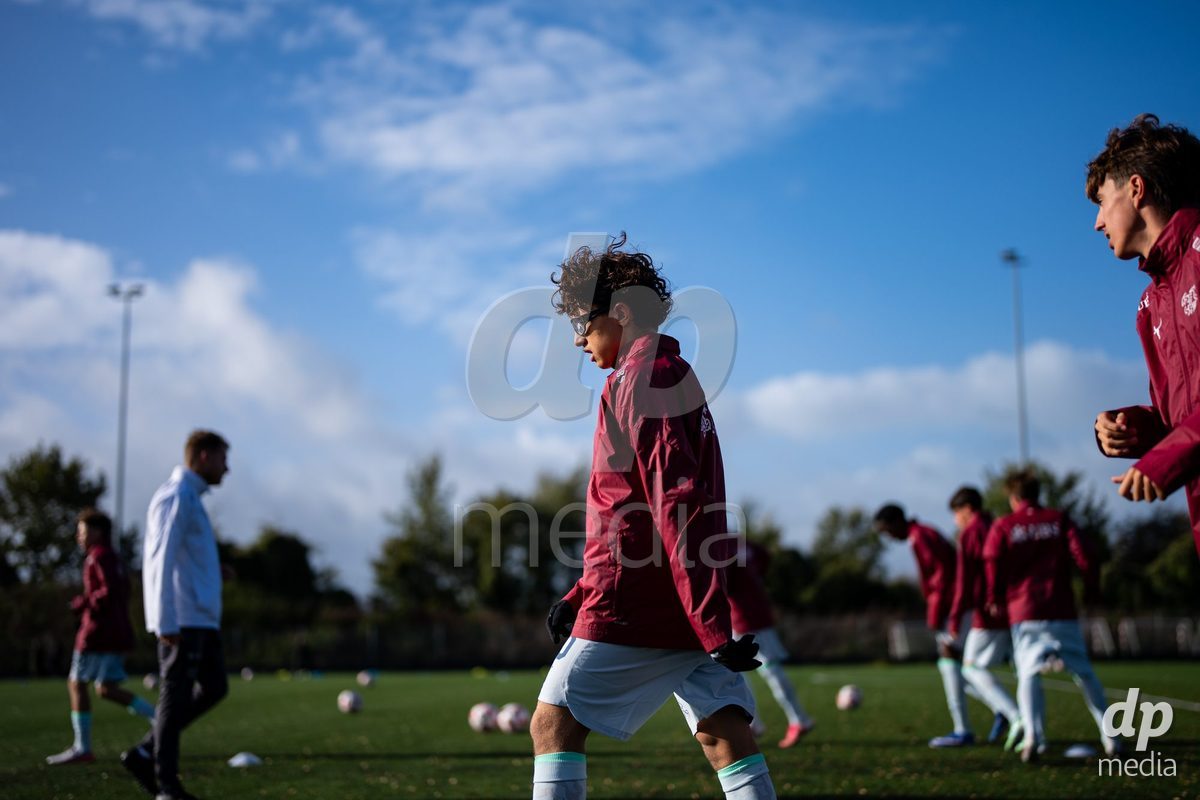 NYBORG, DENMARK - OCTOBER 25: X during the International Friendly TYT match between Denmark U16 and Switzerland U16 at Nyborg Stadium on October 25, 2026 in Nyborg, Denmark.