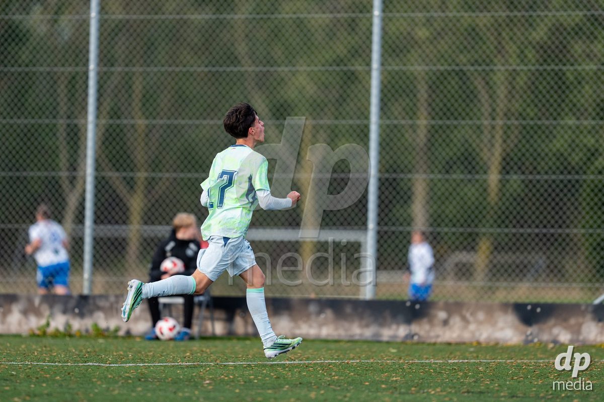 NYBORG, DENMARK - OCTOBER 25: X during the International Friendly TYT match between Denmark U16 and Switzerland U16 at Nyborg Stadium on October 25, 2026 in Nyborg, Denmark.