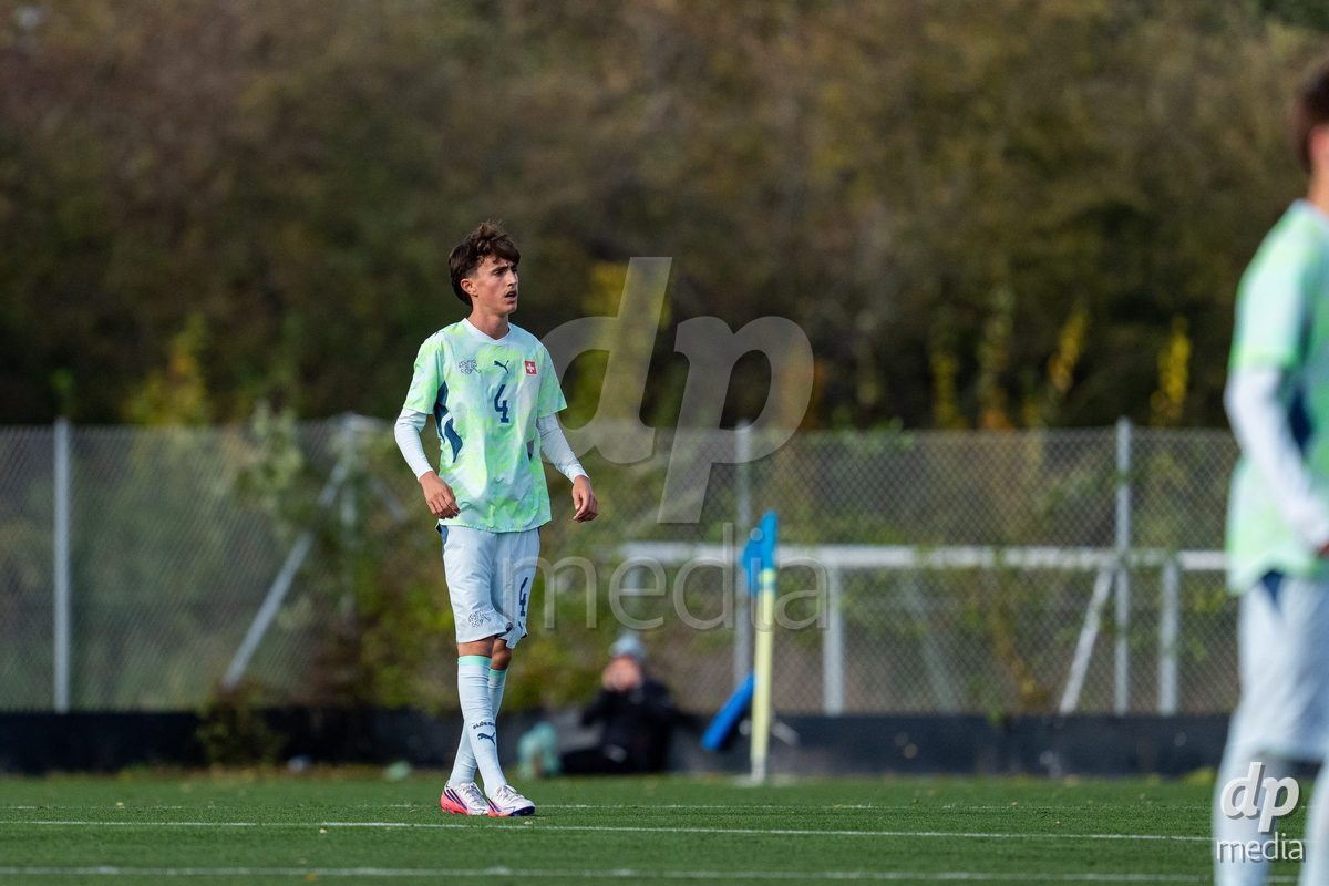 NYBORG, DENMARK - OCTOBER 25: X during the International Friendly TYT match between Denmark U16 and Switzerland U16 at Nyborg Stadium on October 25, 2026 in Nyborg, Denmark.