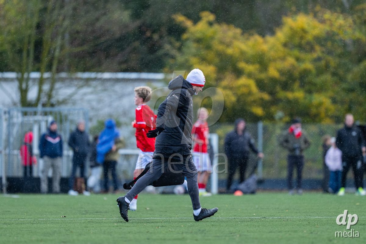 NYBORG, DENMARK - OCTOBER 25: X during the International Friendly TYT match between Denmark U16 and Switzerland U16 at Nyborg Stadium on October 25, 2026 in Nyborg, Denmark.