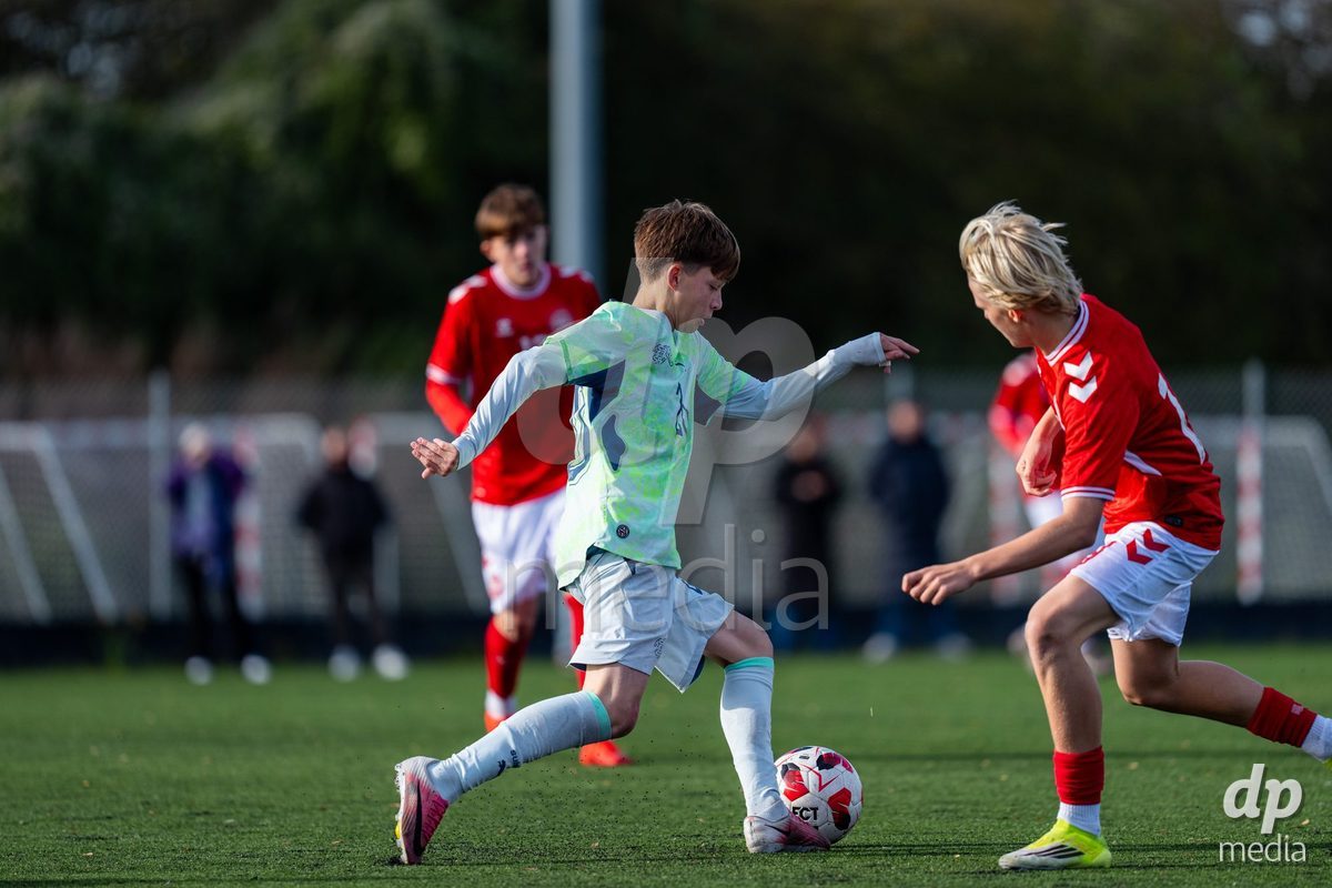 NYBORG, DENMARK - OCTOBER 25: X during the International Friendly TYT match between Denmark U16 and Switzerland U16 at Nyborg Stadium on October 25, 2026 in Nyborg, Denmark.