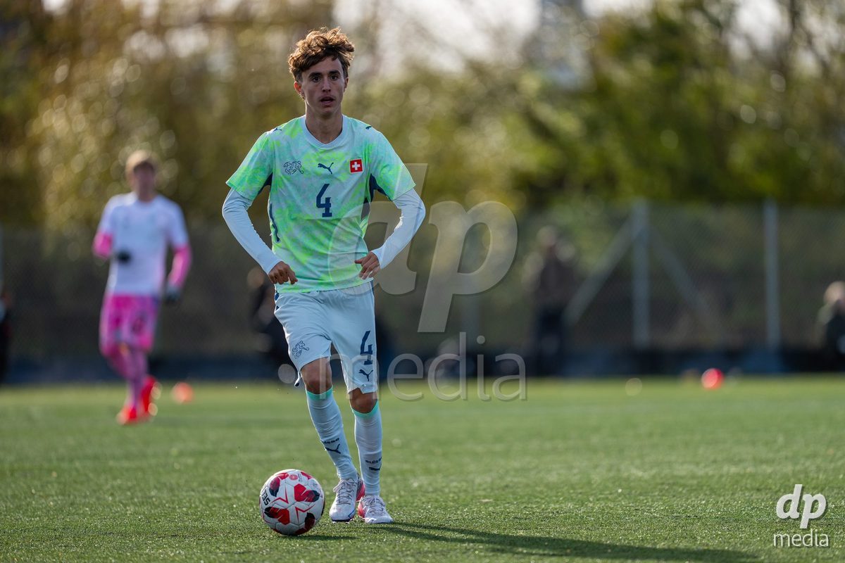 NYBORG, DENMARK - OCTOBER 25: X during the International Friendly TYT match between Denmark U16 and Switzerland U16 at Nyborg Stadium on October 25, 2026 in Nyborg, Denmark.