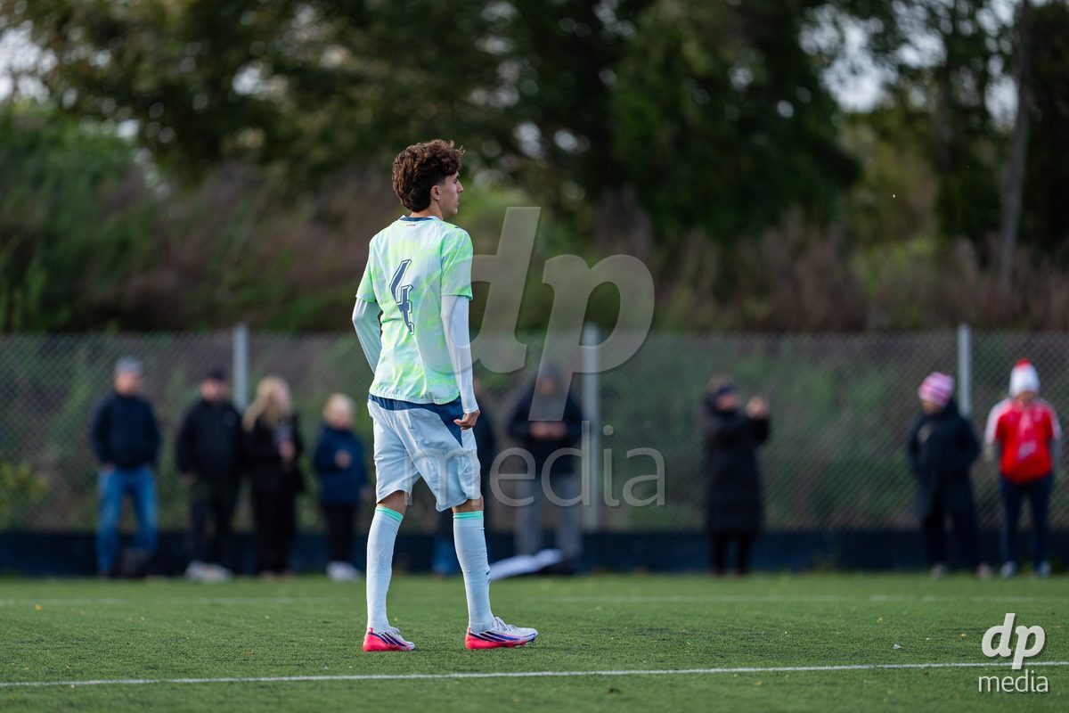 NYBORG, DENMARK - OCTOBER 25: X during the International Friendly TYT match between Denmark U16 and Switzerland U16 at Nyborg Stadium on October 25, 2026 in Nyborg, Denmark.