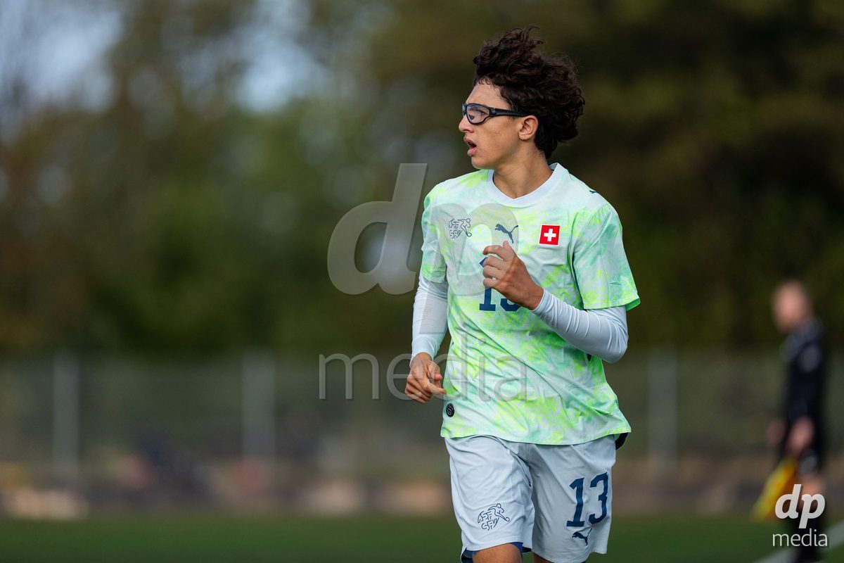 NYBORG, DENMARK - OCTOBER 25: X during the International Friendly TYT match between Denmark U16 and Switzerland U16 at Nyborg Stadium on October 25, 2026 in Nyborg, Denmark.