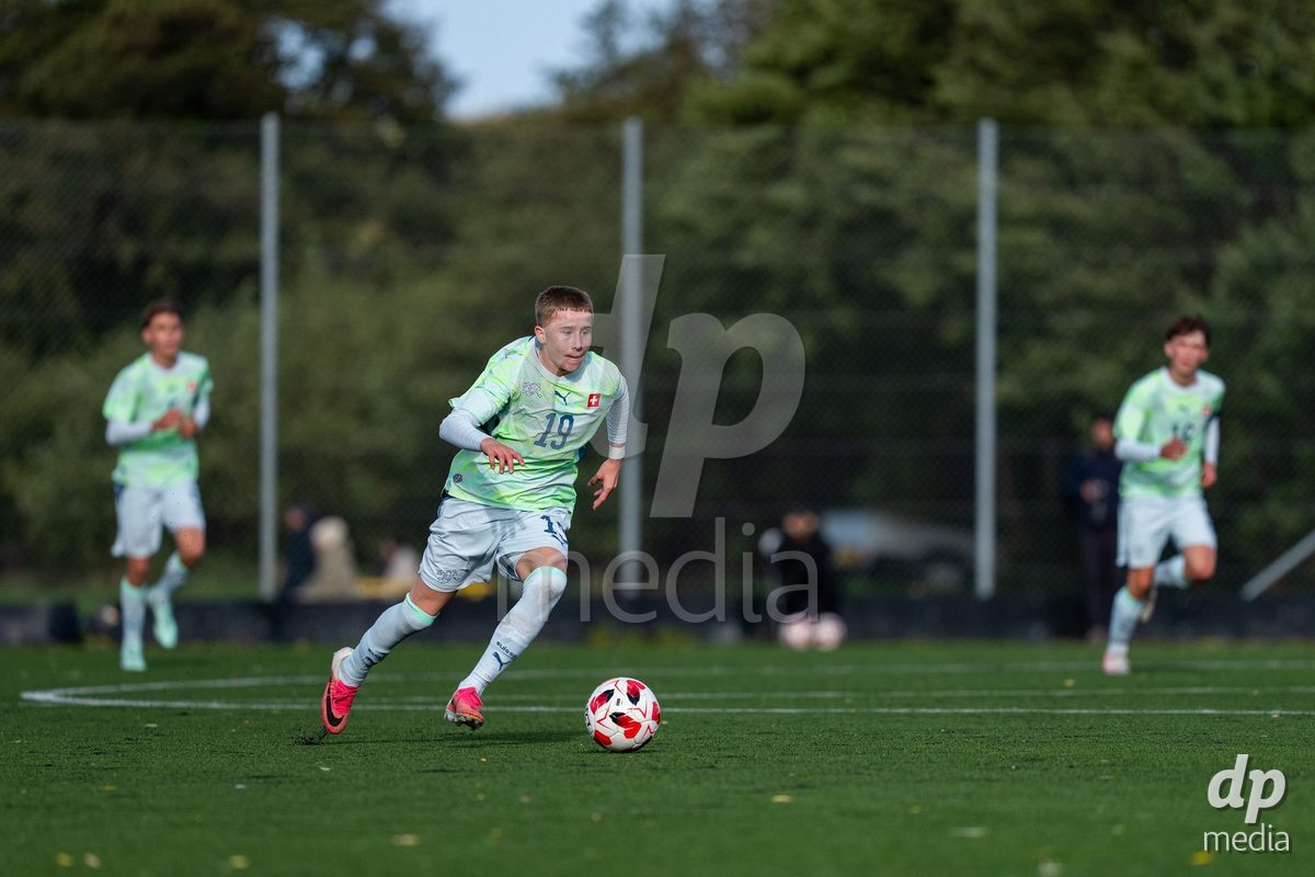 NYBORG, DENMARK - OCTOBER 25: X during the International Friendly TYT match between Denmark U16 and Switzerland U16 at Nyborg Stadium on October 25, 2026 in Nyborg, Denmark.