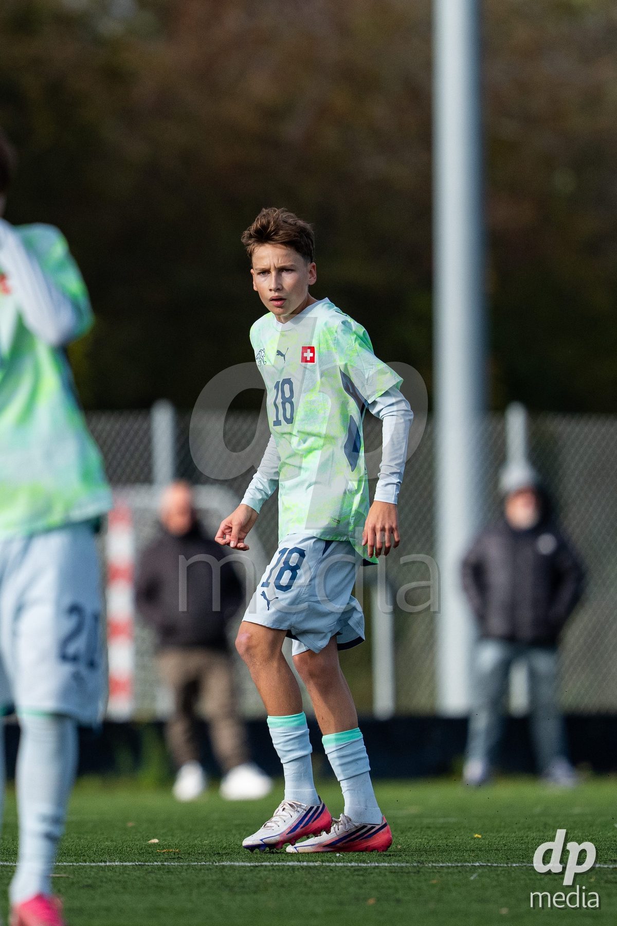 NYBORG, DENMARK - OCTOBER 25: X during the International Friendly TYT match between Denmark U16 and Switzerland U16 at Nyborg Stadium on October 25, 2026 in Nyborg, Denmark.