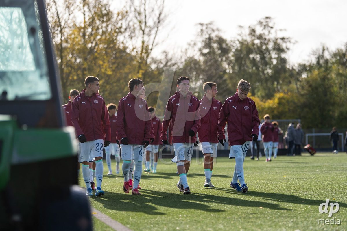 NYBORG, DENMARK - OCTOBER 25: X during the International Friendly TYT match between Denmark U16 and Switzerland U16 at Nyborg Stadium on October 25, 2026 in Nyborg, Denmark.