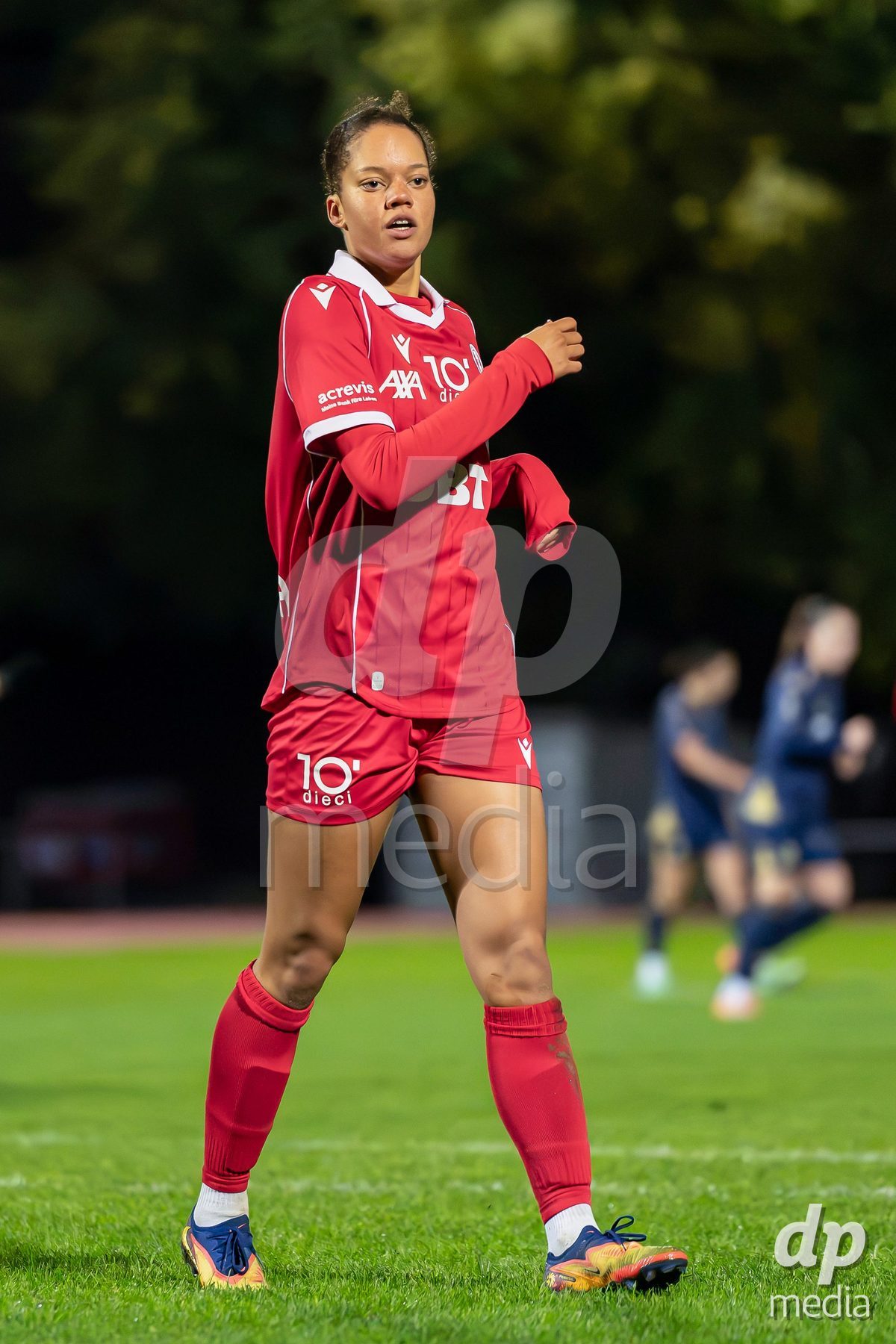 LUZERN, SWITZERLAND - OCTOBER 24: 5 Naika Mayor of FC Rapperswil-Jona during the AXA Women's Cup match between FC Luzern and FC Rapperswil-Jona at Hubelmatt on October 24, 2026 in Luzern, Switzerland.