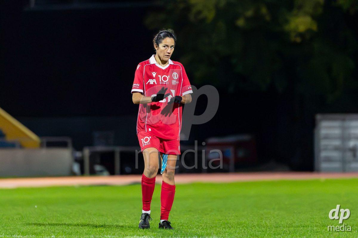 LUZERN, SWITZERLAND - OCTOBER 24: 2 Nuria Maria Ferrer Dolz of FC Rapperswil-Jona during the AXA Women's Cup match between FC Luzern and FC Rapperswil-Jona at Hubelmatt on October 24, 2026 in Luzern, Switzerland.