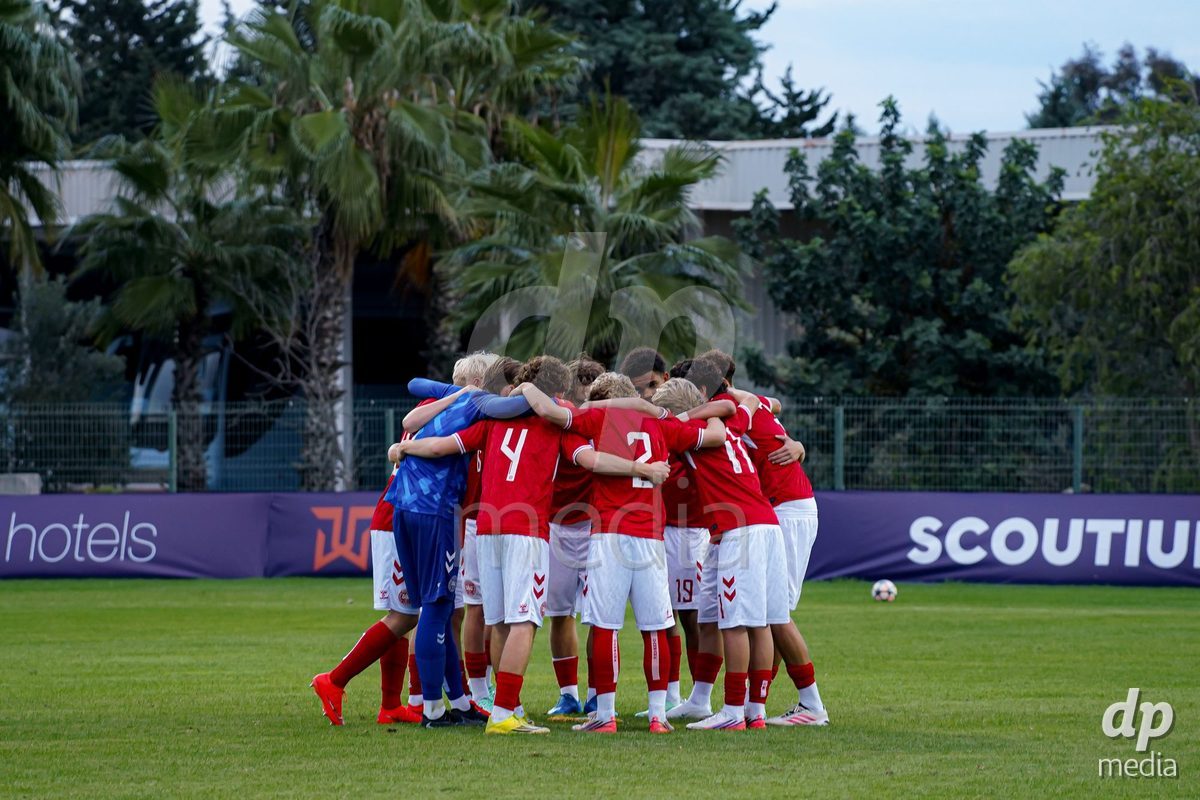 SIDE, TURKIYE - OCTOBER 28: Players of Denmark during the International Friendly match between Denmark U16 and Saudi Arabia U16 at Emirhan Sport Complex on October 28, 2026 in Side, Turkiye.