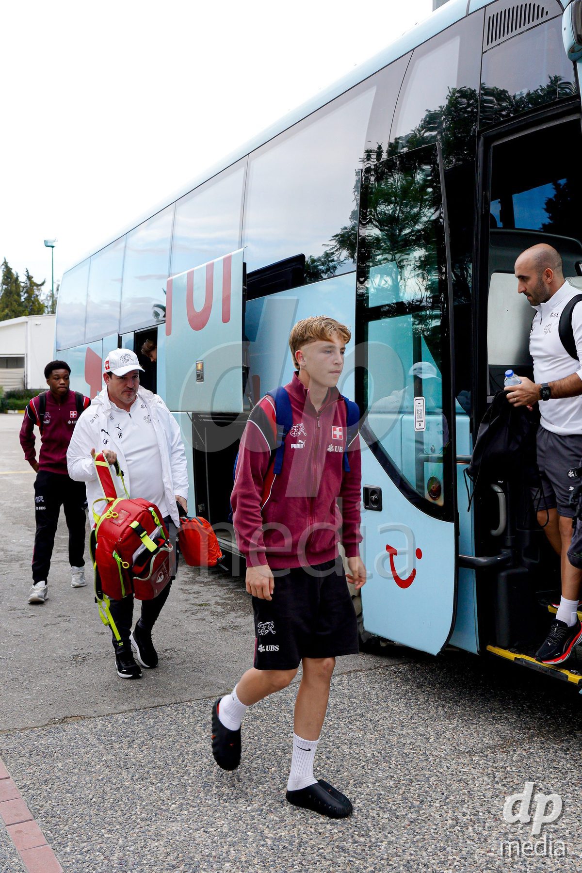 SIDE, TURKIYE - OCTOBER 28: Players of Switzerland arrival prior to the International Friendly match between Switzerland and Turkiye at Emirhan Sport Complex on October 28, 2026 in Side, Turkiye.