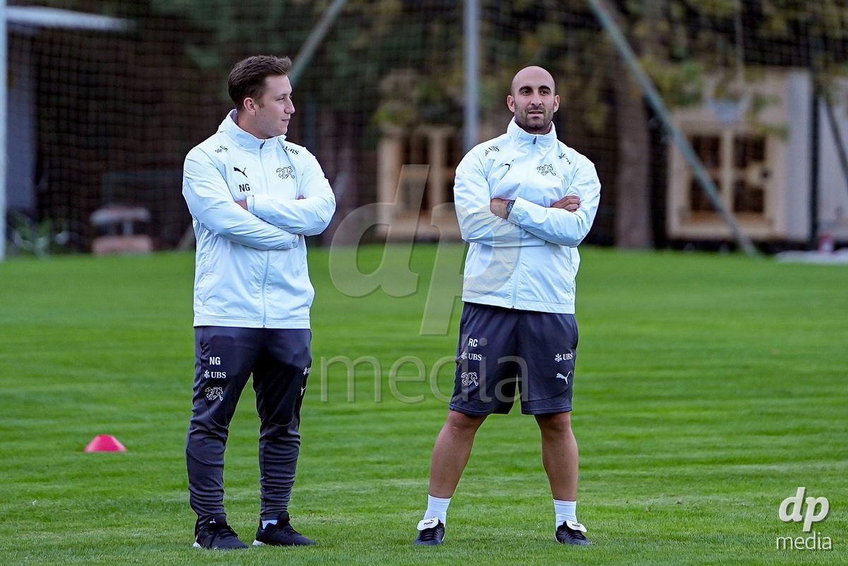 SIDE, TURKIYE - OCTOBER 28: Staff of Switzerland during the International Friendly match between Switzerland and Turkiye at Emirhan Sport Complex on October 28, 2026 in Side, Turkiye.
