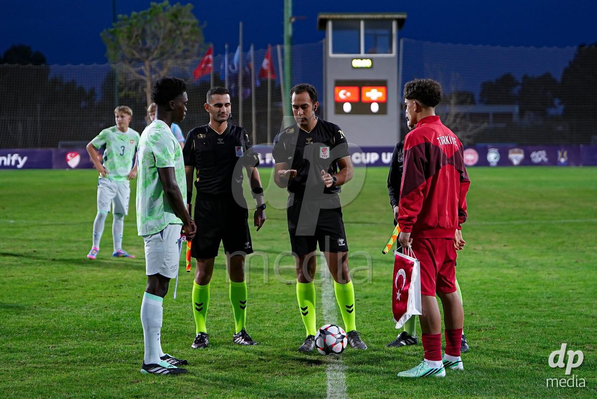 SIDE, TURKIYE - OCTOBER 28: Meudje Manuel of Switzerland during the International Friendly match between Switzerland and Turkiye at Emirhan Sport Complex on October 28, 2026 in Side, Turkiye.