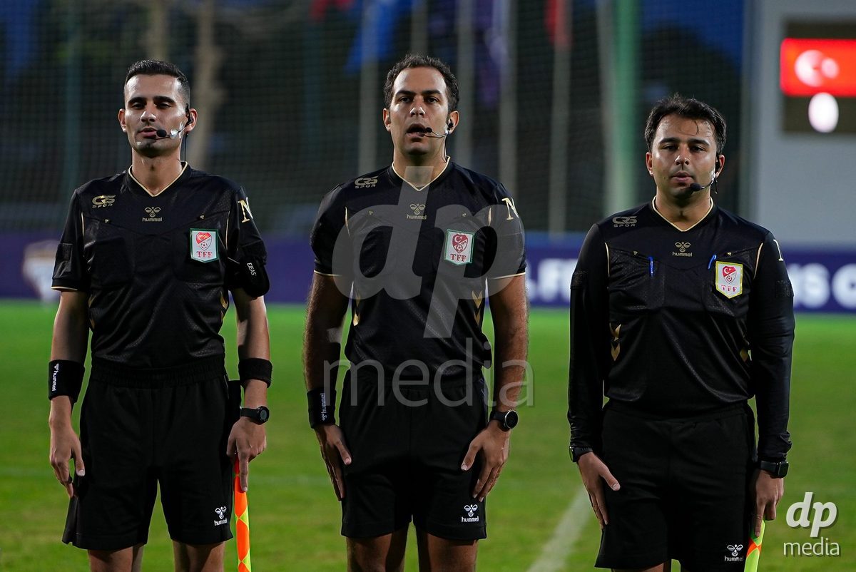 SIDE, TURKIYE - OCTOBER 28: Referees during the International Friendly match between Switzerland and Turkiye at Emirhan Sport Complex on October 28, 2026 in Side, Turkiye.