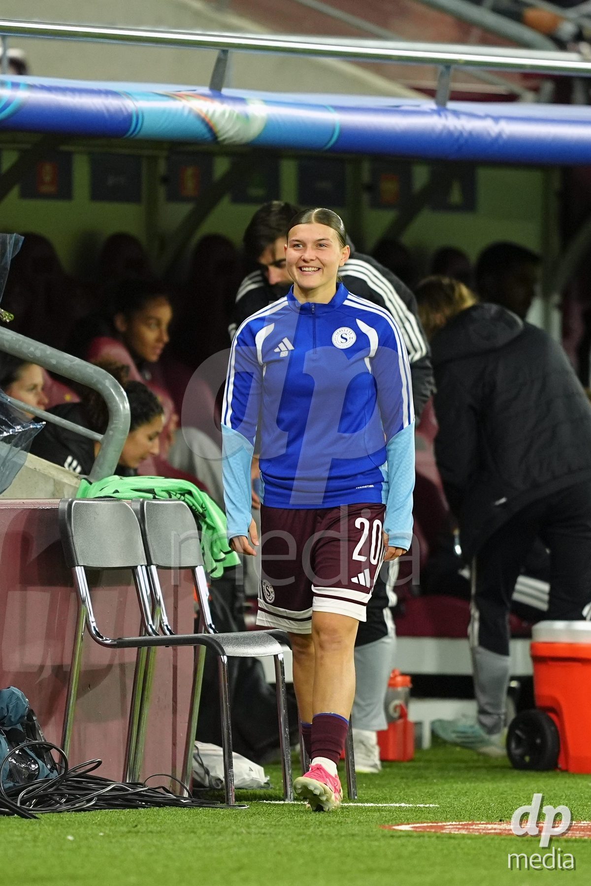 GENEVA, SWITZERLAND - OCTOBER 28: Chiara Wallin of Servette FC Chenois Feminin during the UEFA Women's Champions League match between Servette FC Chenois Feminin and OH Leuven at Stade de Geneve on October 28, 2026 in Geneva, Switzerland.