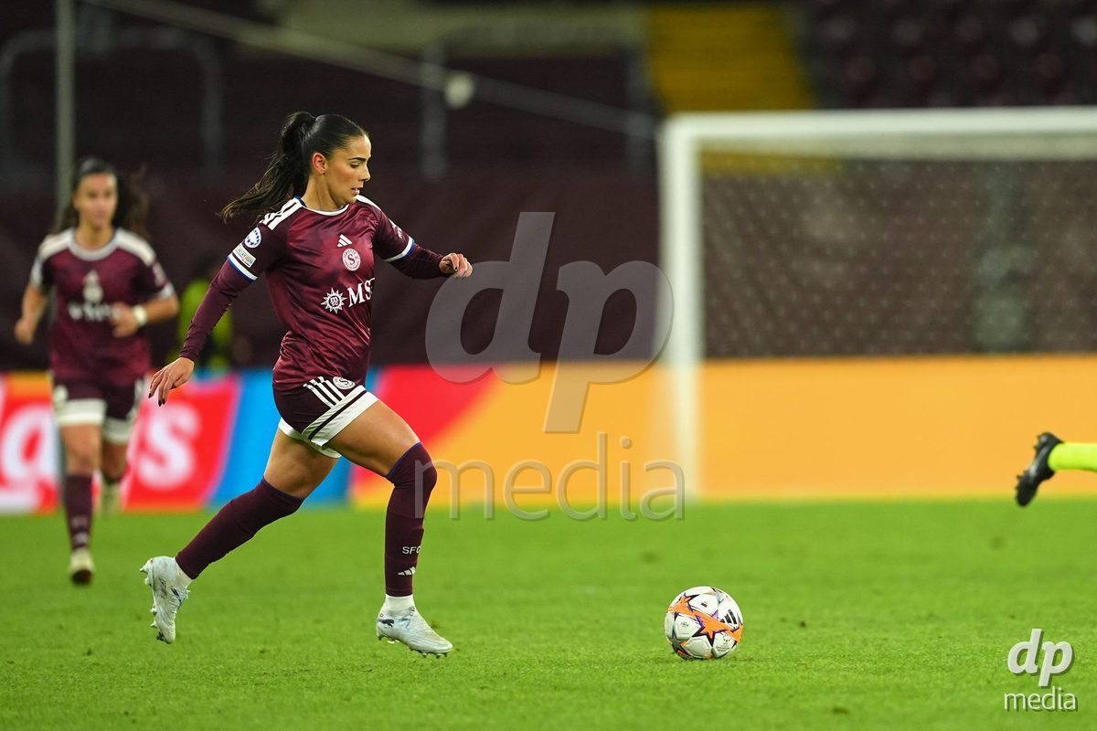 GENEVA, SWITZERLAND - OCTOBER 28: Meriame Terchoun of Servette FC Chenois Feminin during the UEFA Women's Champions League match between Servette FC Chenois Feminin and OH Leuven at Stade de Geneve on October 28, 2026 in Geneva, Switzerland.
