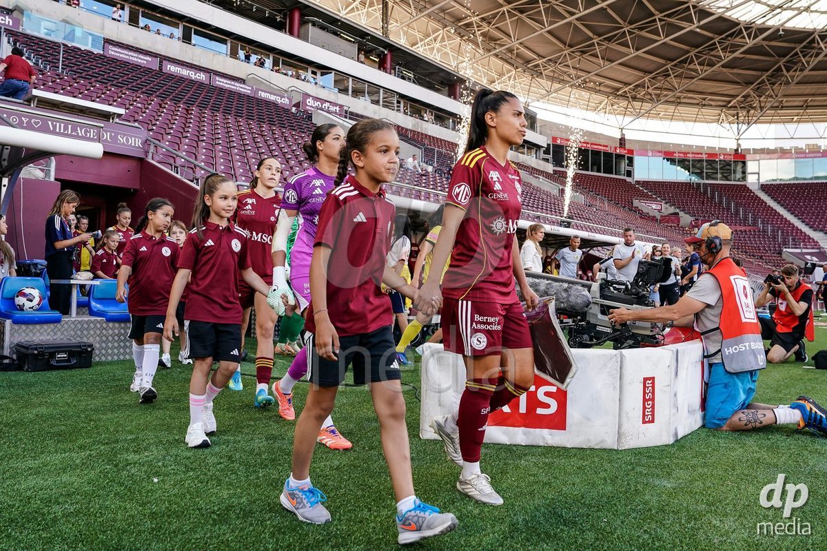 GENEVA, SWITZERLAND - MAY 29: During the AXA Women's Super League match between Servette FC Chenois Feminin and BSC YB Frauen at Stade de Geneve on May 29, 2026 in Geneva, Switzerland.