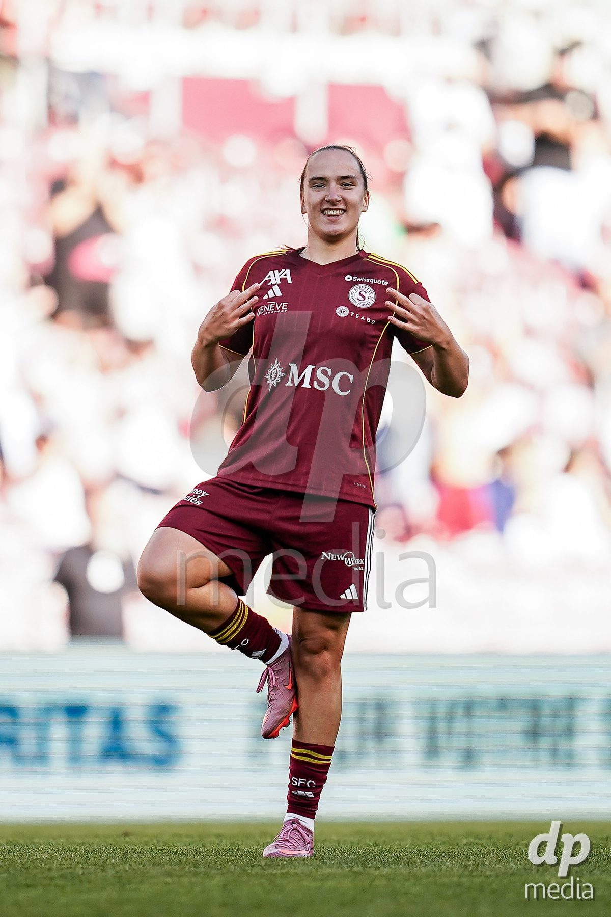 GENEVA, SWITZERLAND - MAY 29: During the AXA Women's Super League match between Servette FC Chenois Feminin and BSC YB Frauen at Stade de Geneve on May 29, 2026 in Geneva, Switzerland.