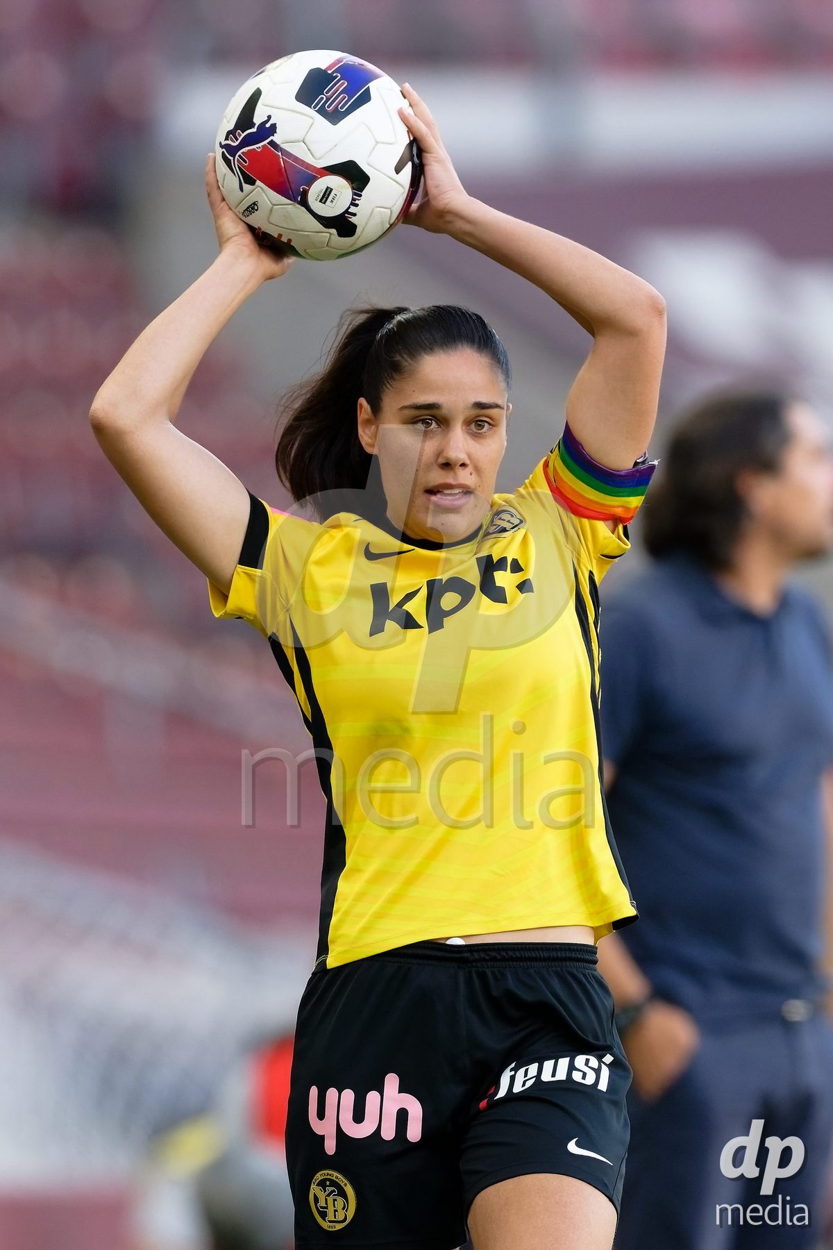 Geneva, Switzerland - May 29 : Laura Frey of BSC YB Frauen portrait (headshot/close up)  during the AWSL Final Second Leg match between Servette FC Chenois Feminin  and BSC YB Frauen  at Stade de Geneve on May 29 , 2026 in Geneva, Switzerland.