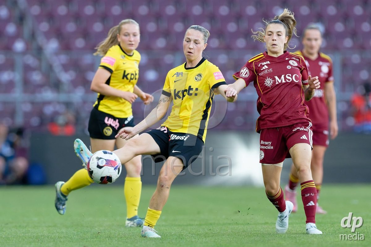 Geneva, Switzerland - May 29 : during the AWSL Final Second Leg match between Servette FC Chenois Feminin  and BSC YB Frauen  at Stade de Geneve on May 29 , 2026 in Geneva, Switzerland.