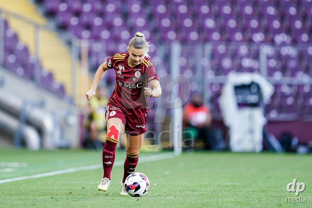 GENEVA, SWITZERLAND - MAY 29: During the AXA Women's Super League match between Servette FC Chenois Feminin and BSC YB Frauen at Stade de Geneve on May 29, 2026 in Geneva, Switzerland.