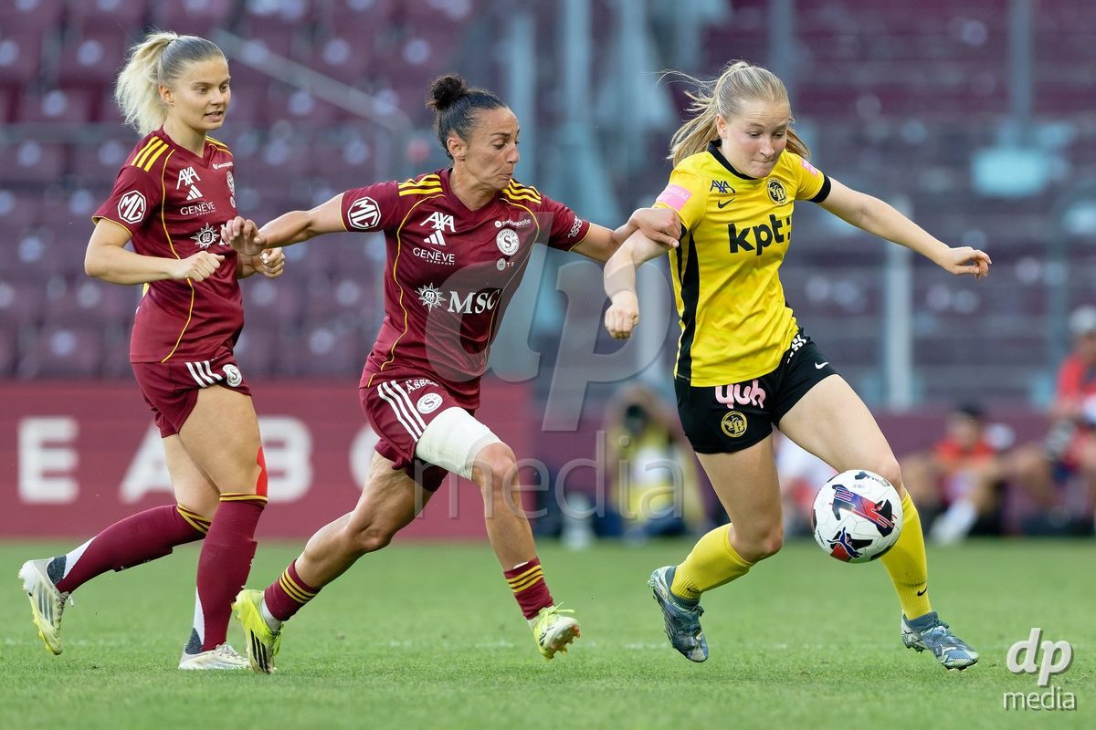 Geneva, Switzerland - May 29 : during the AWSL Final Second Leg match between Servette FC Chenois Feminin  and BSC YB Frauen  at Stade de Geneve on May 29 , 2026 in Geneva, Switzerland.