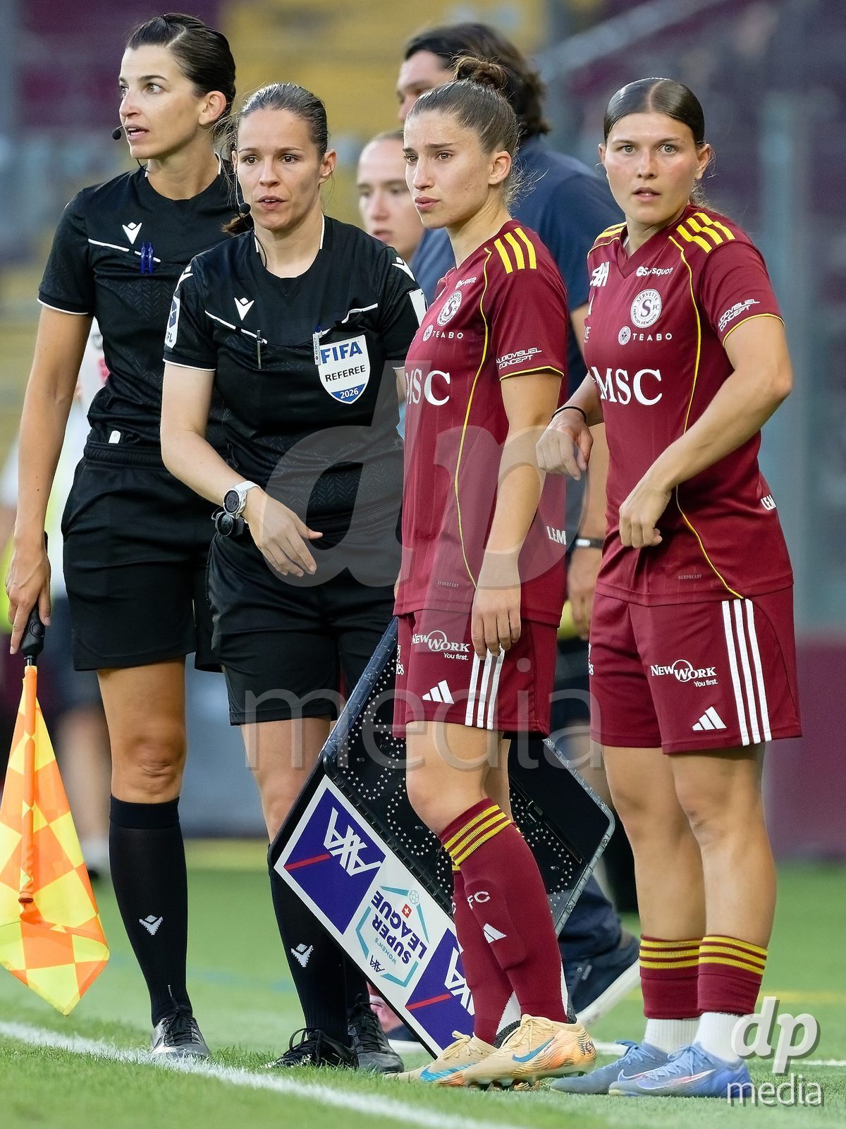 Geneva, Switzerland - May 29 : during the AWSL Final Second Leg match between Servette FC Chenois Feminin  and BSC YB Frauen  at Stade de Geneve on May 29 , 2026 in Geneva, Switzerland.