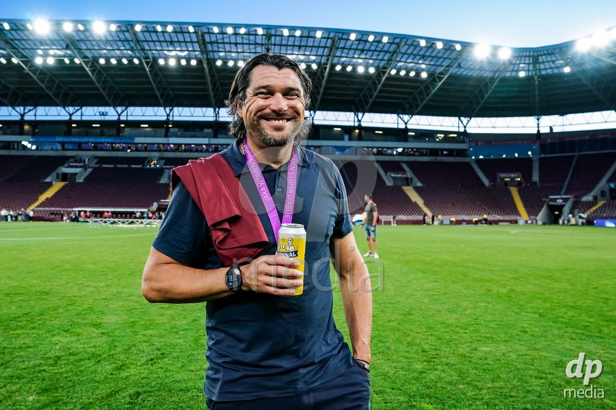 GENEVA, SWITZERLAND - MAY 29: Celebration of team Servette after winning the Final of the AXA Women's Super League match between Servette FC Chenois Feminin and BSC YB Frauen at Stade de Geneve on May 29, 2026 in Geneva, Switzerland.