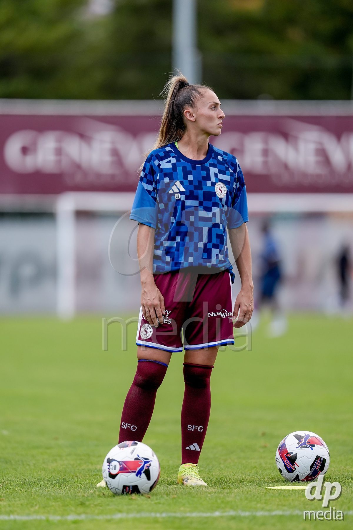 Switzerland: AXA Womens Super League 2026/27, Servette FC Chenois Feminin vs FC Aarau Frauen - Stade des Trois-Chene, Chene-Bourg: Amanda Chaney (Servette FC Chenois Feminin) warming up