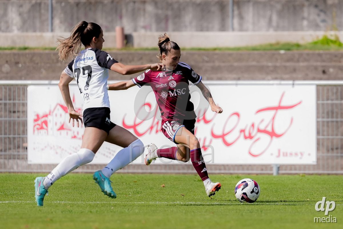 Switzerland: AXA Womens Super League 2026/27, Servette FC Chenois Feminin vs FC Aarau Frauen - Stade des Trois-Chene, Chene-Bourg: Asun Martinez (Asun Martínez) (Servette FC Chenois Feminin) in action.