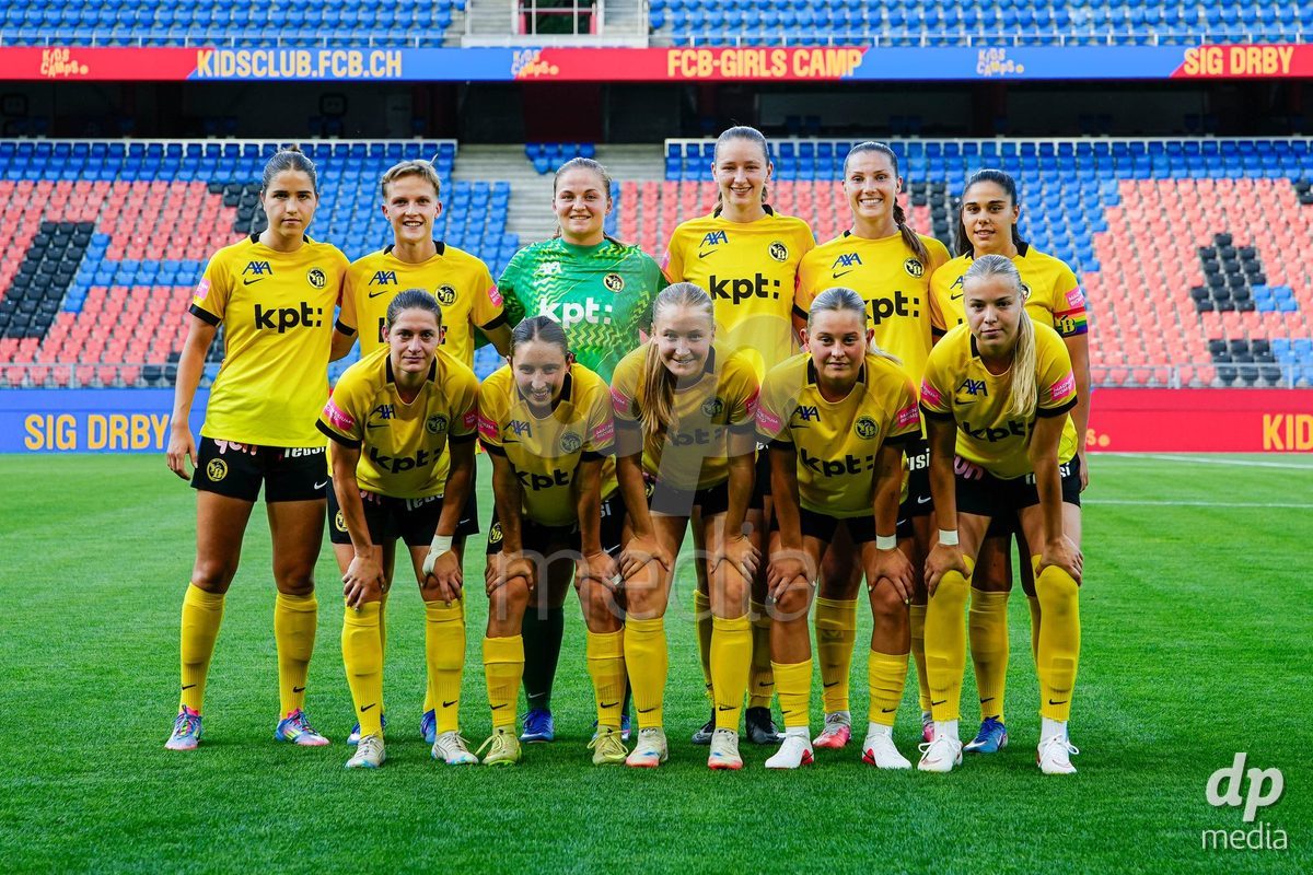 Switzerland: AXA Womens Super League 2026/27, FC Basel 1893 vs BSC YB Frauen - St. Jakob-Park, Basel: BSC YB Frauen starting 11 photo