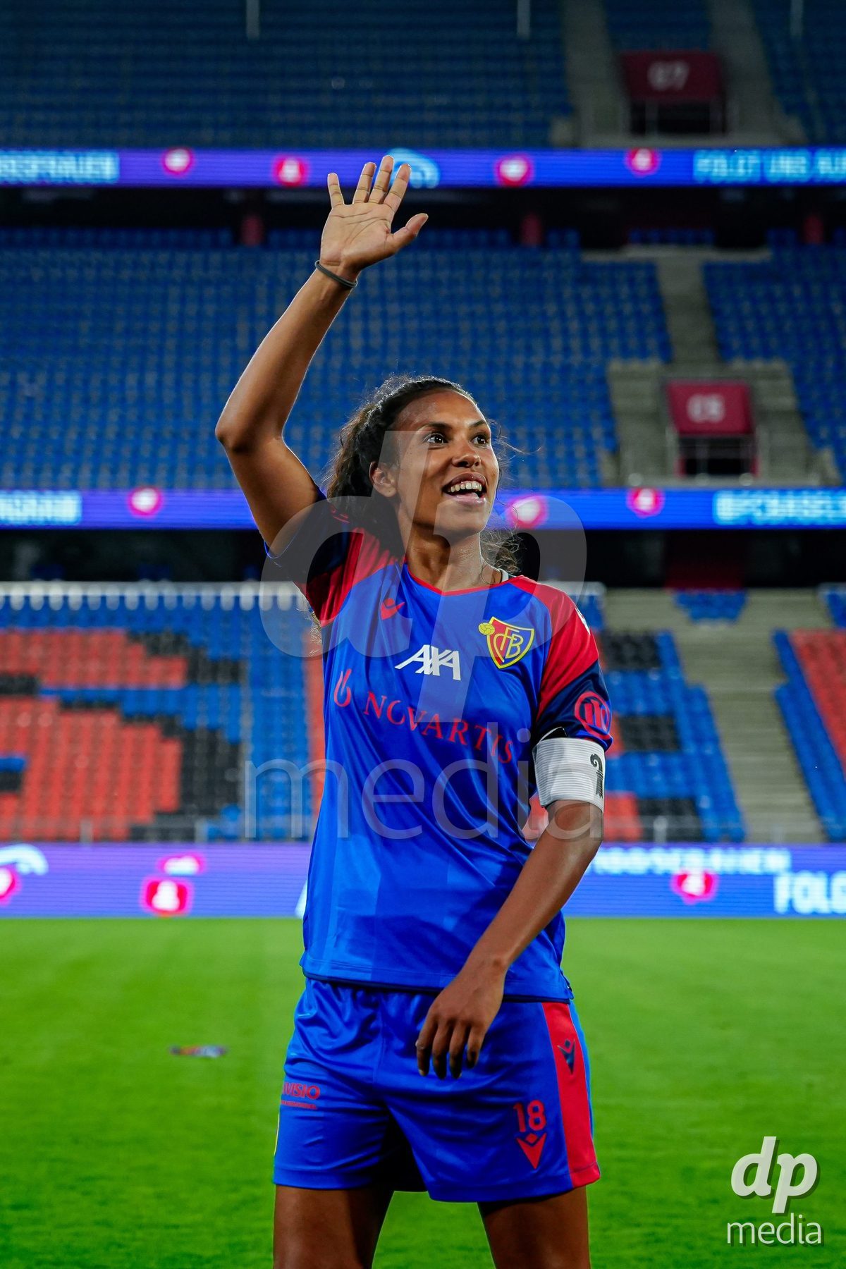 Switzerland: AXA Womens Super League 2026/27, FC Basel 1893 vs BSC YB Frauen - St. Jakob-Park, Basel: Coumba Sow (18 FC Basel 1893) celebrating after winning the match